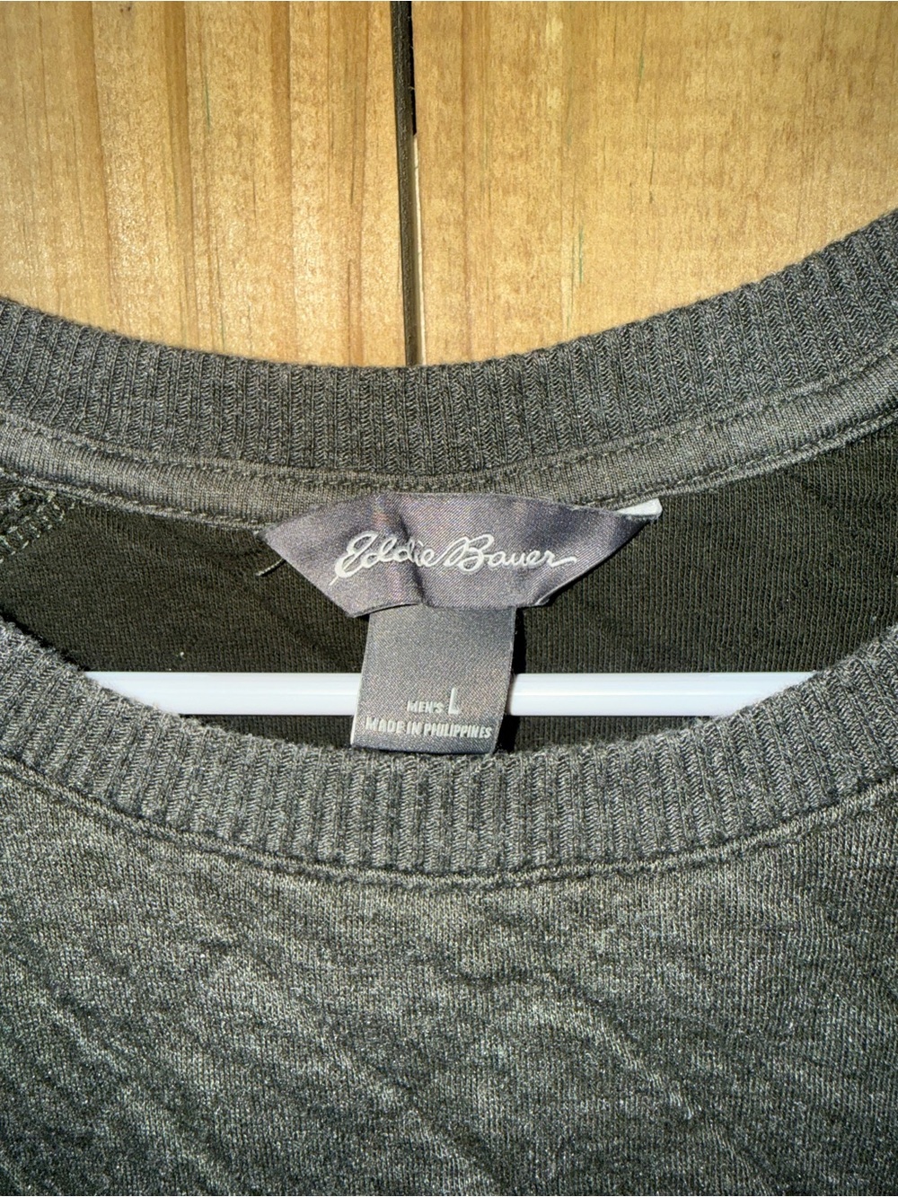 Eddie Bauer Quilted Crewneck Sweatshirt - Gray - Picture 3 of 4